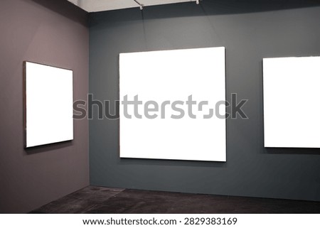 Empty Modern Interior With Bright Rectangular Windows