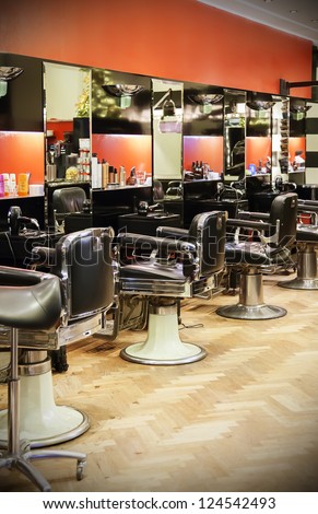 empty modern interior of hairdresser