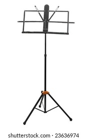 Empty Music Stand Isolated On White