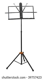 Empty Music Stand Isolated On White