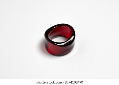 Empty Napkin Ring Isolated On White Background.High-resolution Photo.