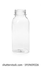empty new plastic bottle isolated on white background