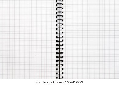 Empty notebook with white texture and brown grid line background surface. Copy space for add text or art work designs. - Powered by Shutterstock