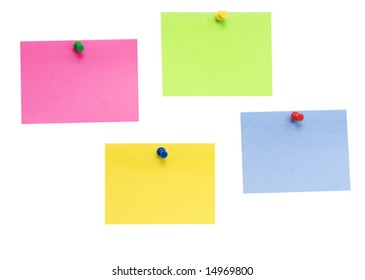 Empty Notes Isolated Over White Background Stock Photo 14969800 ...