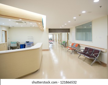 Empty nurses station in a hospital. - Powered by Shutterstock