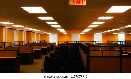 An Empty Office Bullpen.