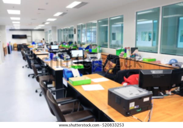 Empty Office Inside Company Computer Desk Stock Photo Edit Now