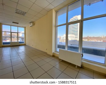 empty office with large windows