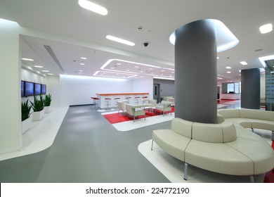 Empty Office Space In Modern Style For Reception Of Visitors