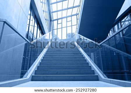 empty office stairs