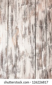 Empty old shabby white painted wooden background - Shutterstock ID 126226817