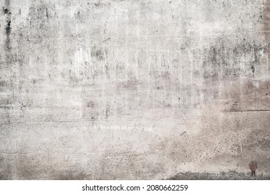 Empty Old Wall Texture. Painted Distressed Wall Surface. Grunge Stonewall Background. Shabby Building Facade With Damaged Plaster. Abstract Web Banner. Copy Space.