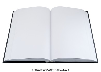 Empty Open Book On A White Background