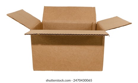 Empty open cardboard box on a white background. Package. Isolate paper boxes - Powered by Shutterstock