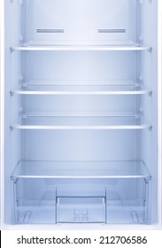 Empty Open Fridge, Refrigerator.