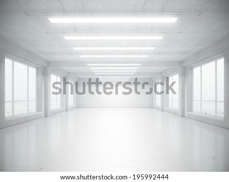 Empty open plan office interior