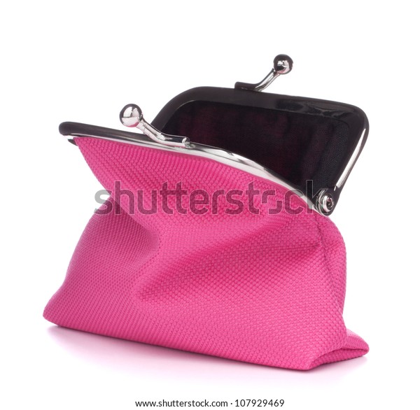 Empty Open Purse Isolated On White Stock Photo (Edit Now) 107929469