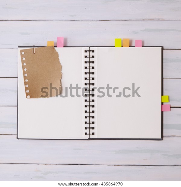 Empty Open Scrap Book Page Markers Stock Photo 435864970 | Shutterstock