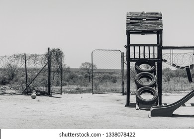 An Empty Orphanage Playground On The Outskirts Of Kruger National Park In South Africa.