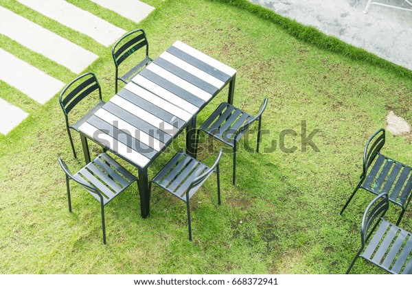 Empty Outdoor Patio Chair Vintage Effect Stock Photo Edit Now
