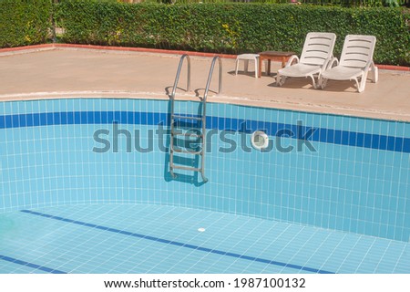 empty outdoor pool without water