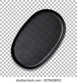 Empty Oval Roasting Or Baking Pan, Isolated On Transparency.