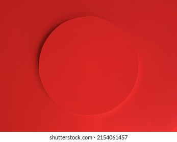 Empty pallet on red plaster background