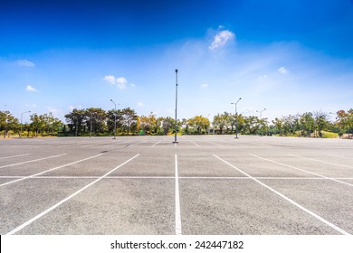 Empty parking lot  - Shutterstock ID 242447182