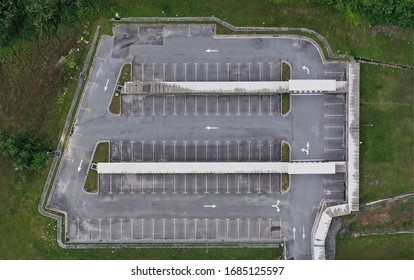 Empty Parking Lot From Above