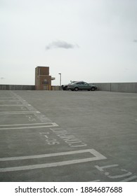 Empty Parking Lot In Downtown Los Angeles               