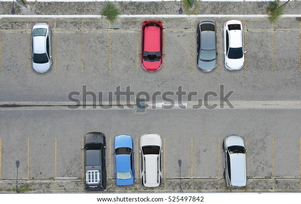 Empty Parking Lots Aerial View Stock Photo 525497842 | Shutterstock