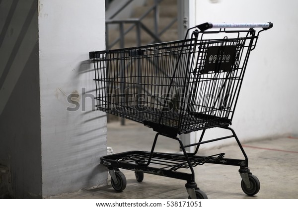 Empty Parking Lot , Shopping\
Cart