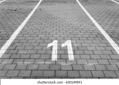 Empty Parking Spot With A Number