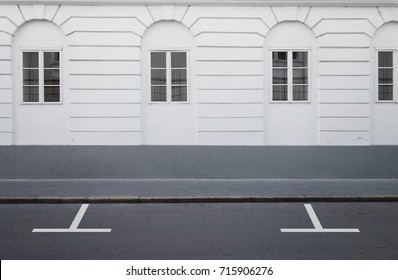 Empty Parking Lot Street Road Side View