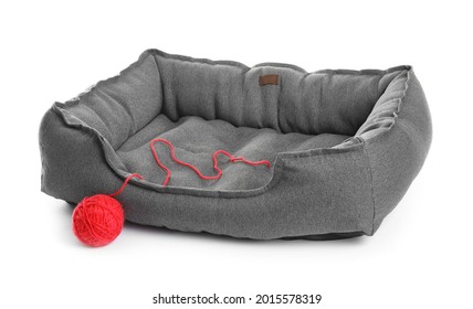 Empty Pet Bed On White Background