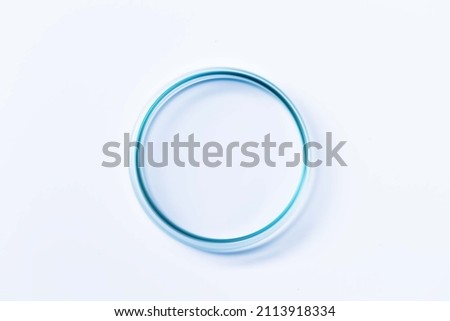 empty petri dish in laboratory with space for text