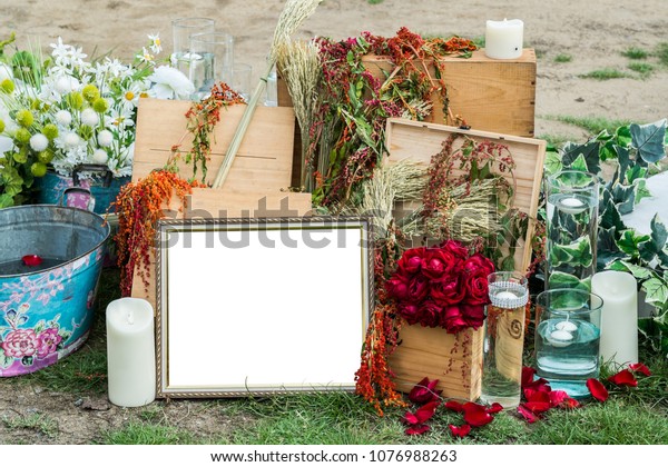 Empty Photograph Frame On Grass Other Stock Photo Edit Now