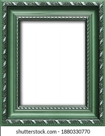 Empty Picture Frame With A Free Place Inside, Isolated On White Background