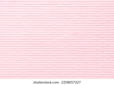 Empty Pink brick wall texture background in the bedroom at lovely. Brickwork stonework interior, rock old clean concrete grid uneven abstract weathered brick design, horizontal architecture wallpaper. - Shutterstock ID 2258057227