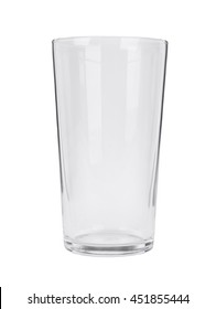 An Empty Pint Glass Isolated On A White Background