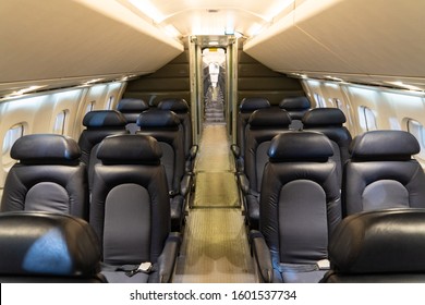 Empty Plane Seats Interior Photo