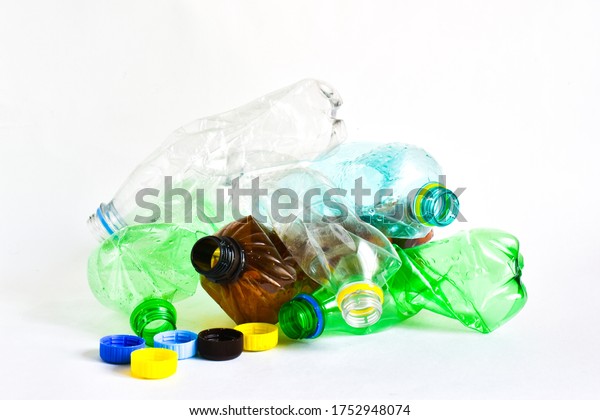 Empty Plastic Bottles Waste Isolated On Stock Photo 1752948074 ...