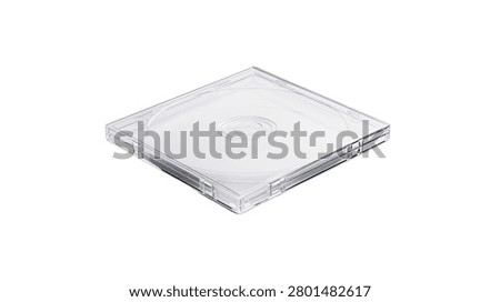 Empty plastic CD jewel case for compact disc storage