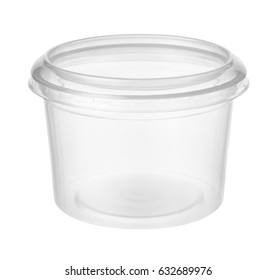 transparent plastic tub