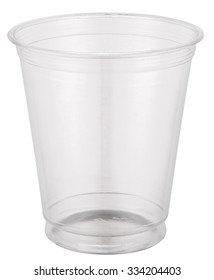 Empty Plastic Cup. File Contains Clipping Paths.