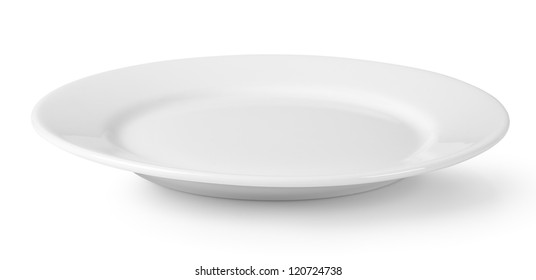 Empty Plate Isolated On A White Background