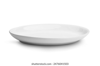 Empty plate isolated on a white background.