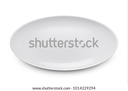 Empty plate. Isolated on white background with clipping path