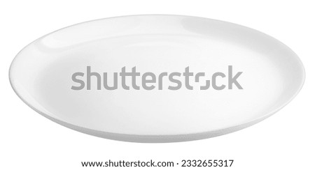 Empty plate, isolated on white background, clipping path, full depth of field ストックフォト © 