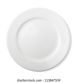 Empty plate - isolated over white background